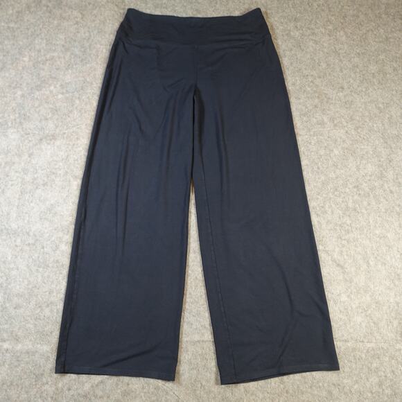 J. Jill Pants Womens Large Smooth Fit Full Wide Leg Wearever Collection Navy - Picture 1 of 10
